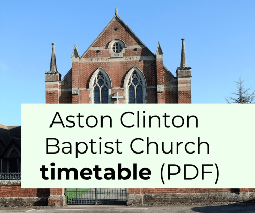 Older Adult session timetable for Aston Clinton Baptist Church